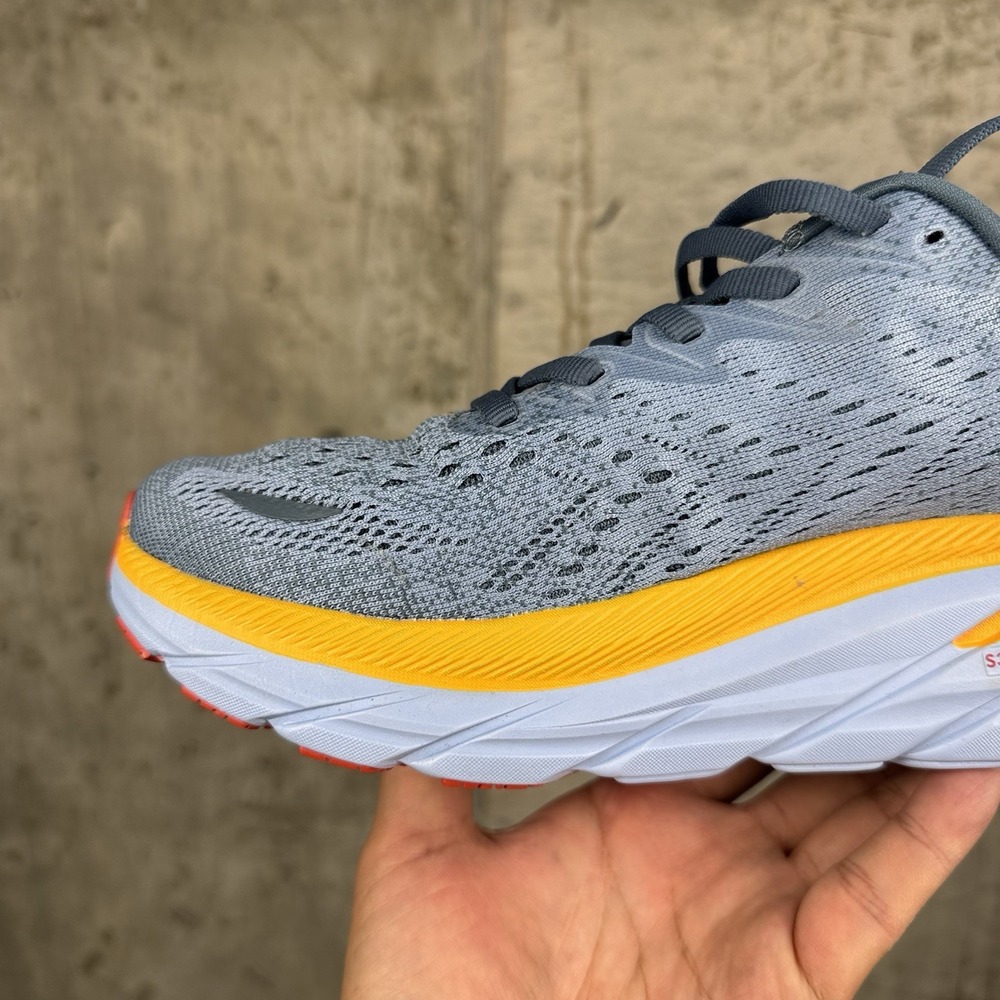 Size 7D - Hoka One One HOKA Clifton 8 Wide Goblin Blue Mountain Spring - Picture 8 of 16